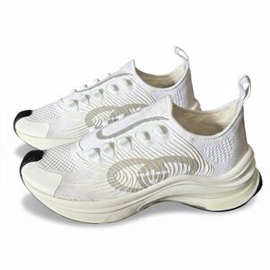 Women Gucci Run White and Cream Sneakers Size 36 Made in Italy